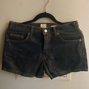Women's - Dark Blue Denim Shorts